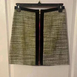 Loft‎ front zip tweed skirt